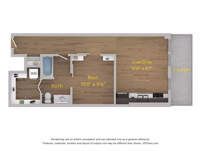 Unit 628 434 floor plan
